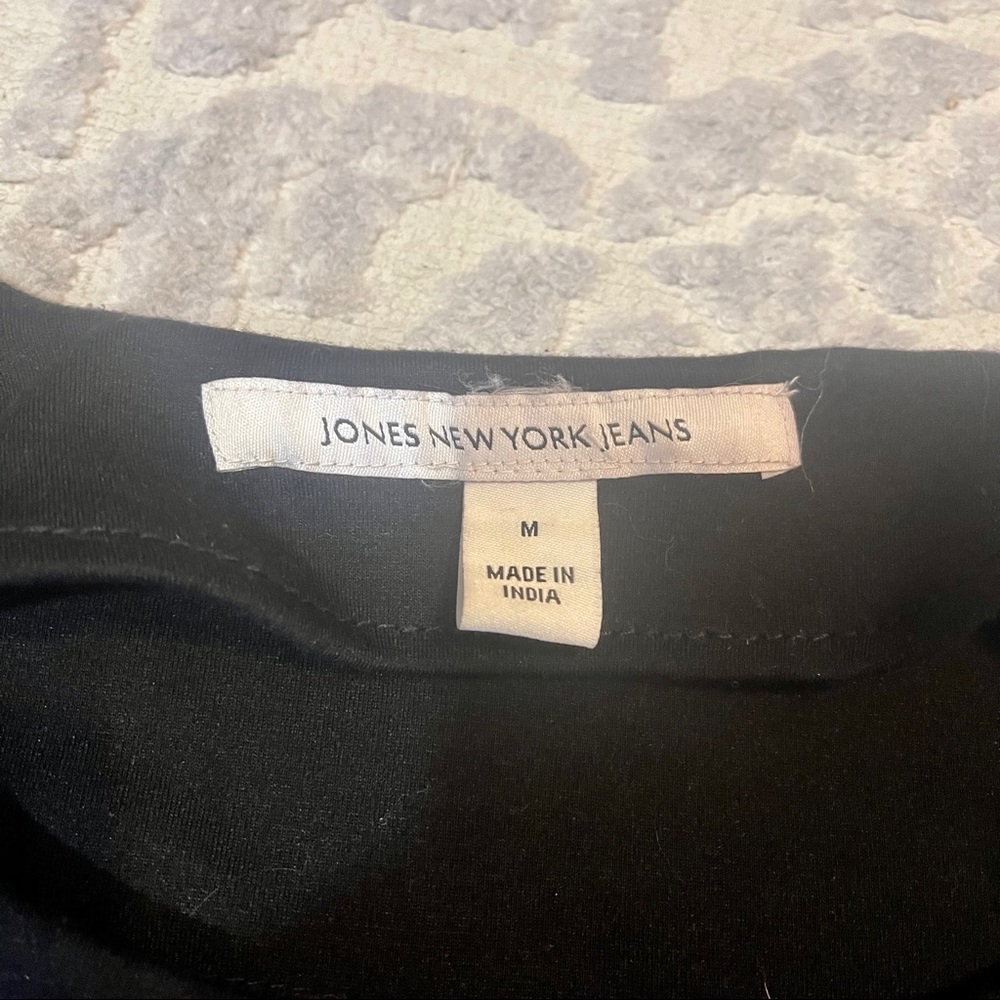 Jones New York Faux Leather Sleeve Moto Jacket - Picture 3 of 3